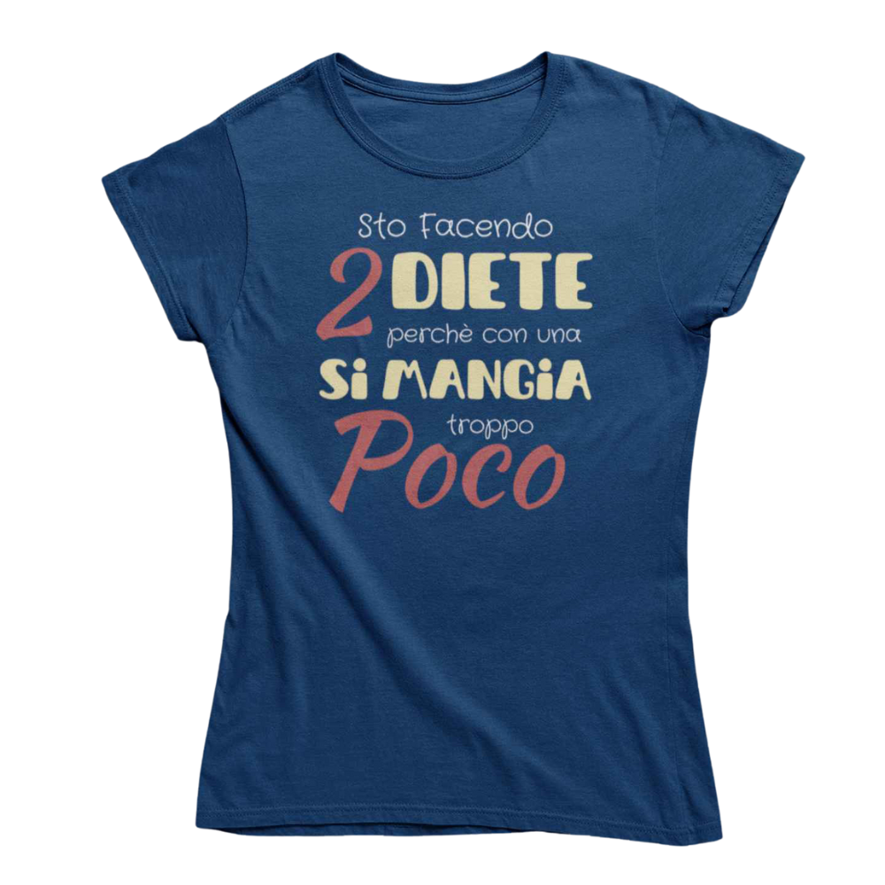 T-Shirt Uomo Divertente Con Stampa Sto Facendo 2 Diete