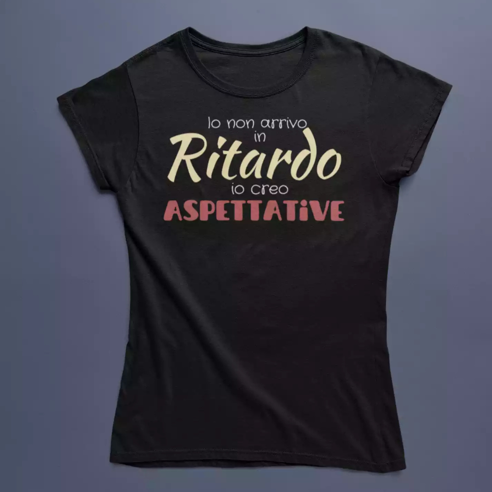 T-Shirt Uomo Divertente Con Stampa Io Creo Aspettative