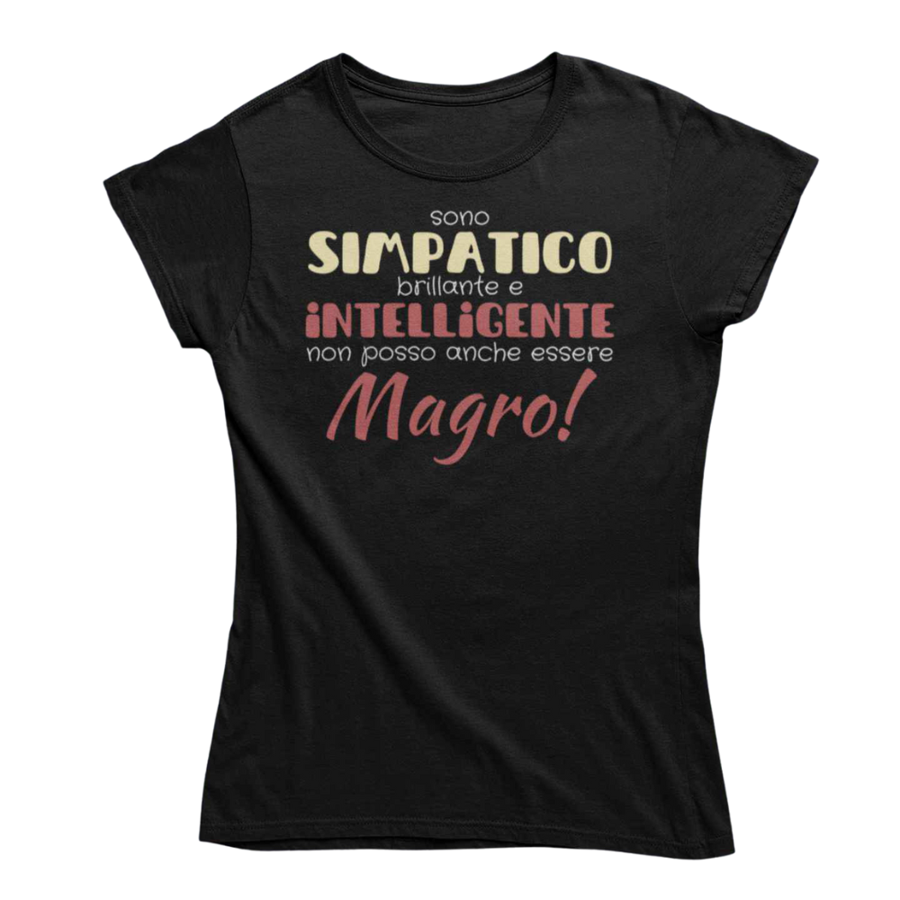 T-Shirt Uomo Divertente Con Stampa Simpatico Non Magro