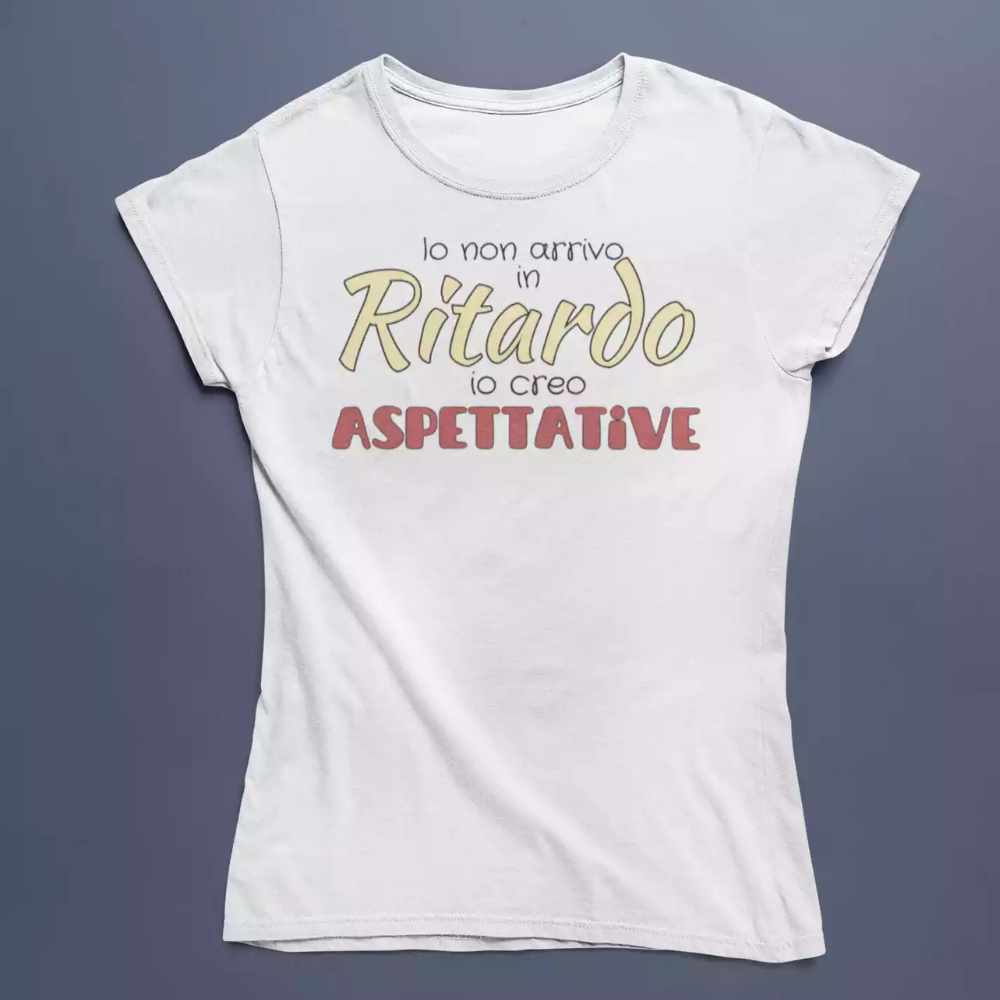 T-Shirt Uomo Divertente Con Stampa Io Creo Aspettative