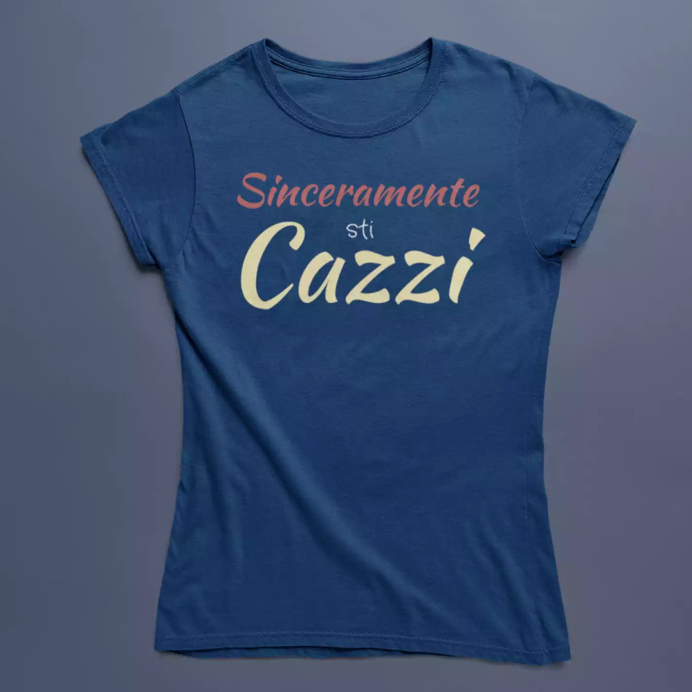 T-Shirt Uomo Divertente Con Stampa Sinceramente Sticazzi