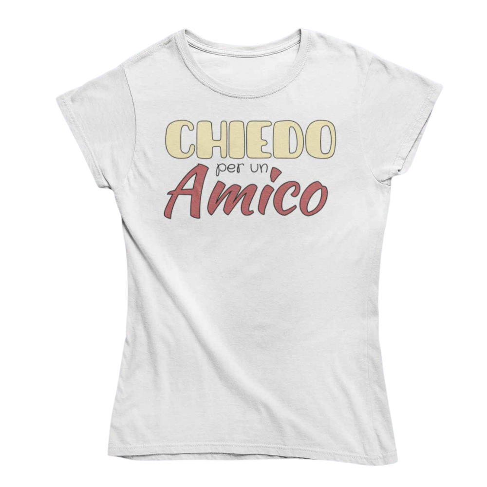 T-Shirt Uomo Divertente Con Stampa Chiedo Per Un Amico