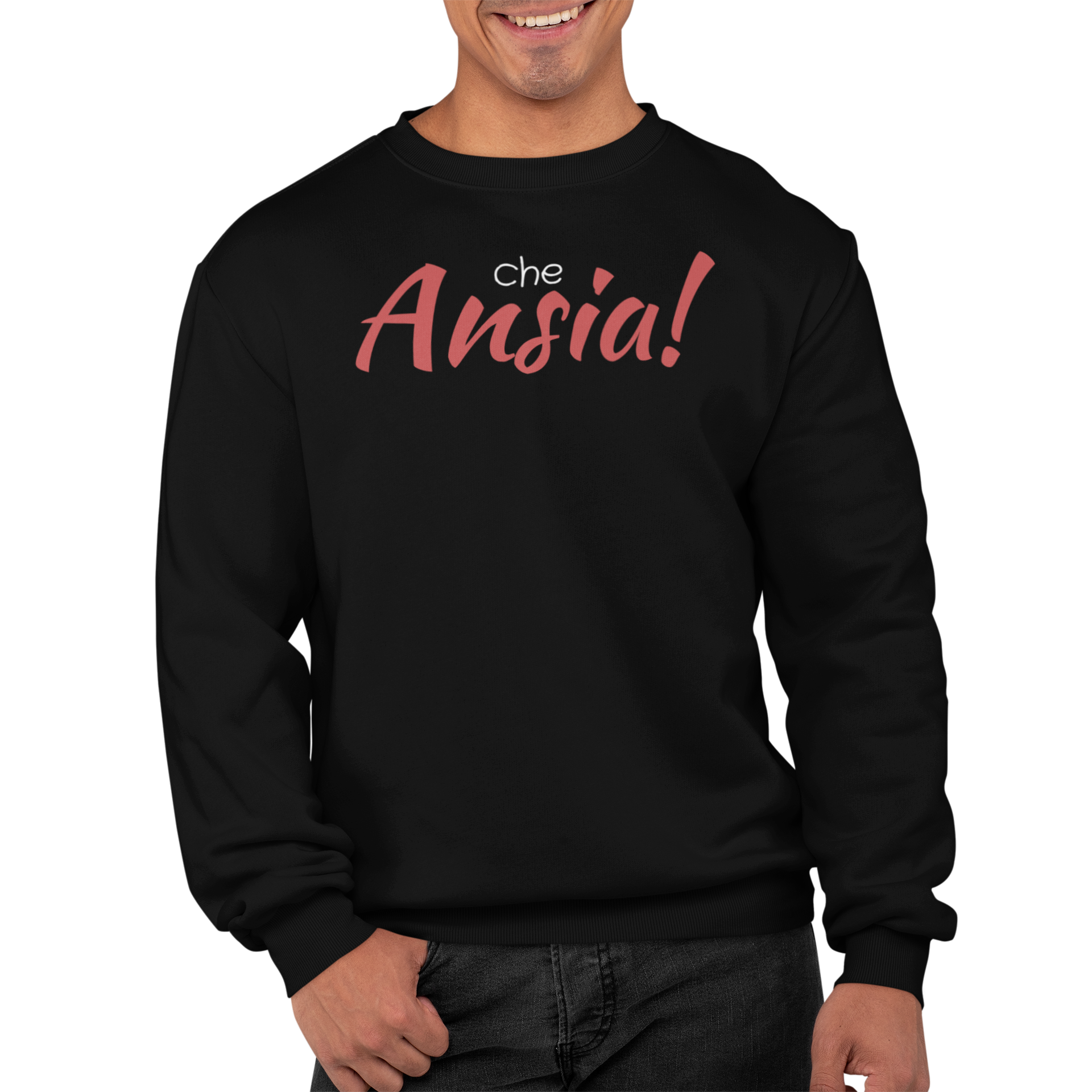 Felpa Girocollo Con Stampa Che Ansia