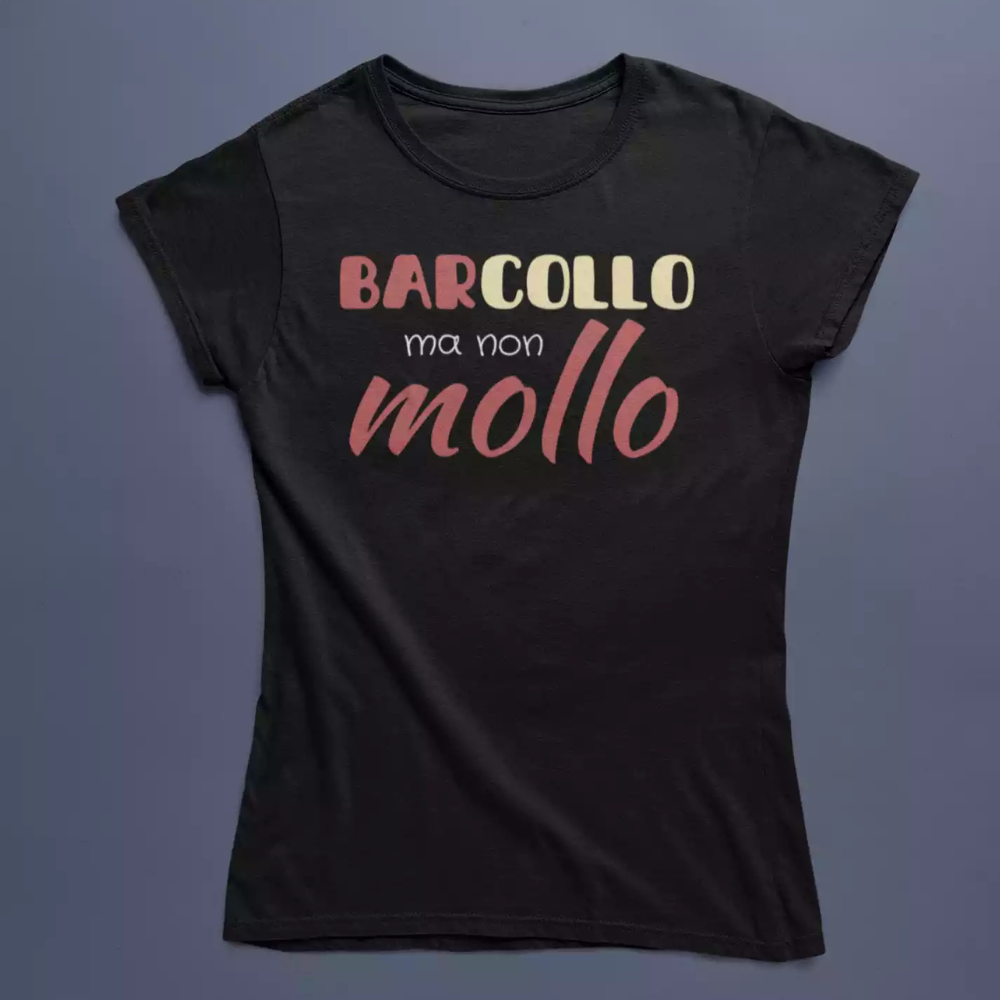 T-Shirt Uomo Divertente Con Stampa Barcollo Ma Non Mollo