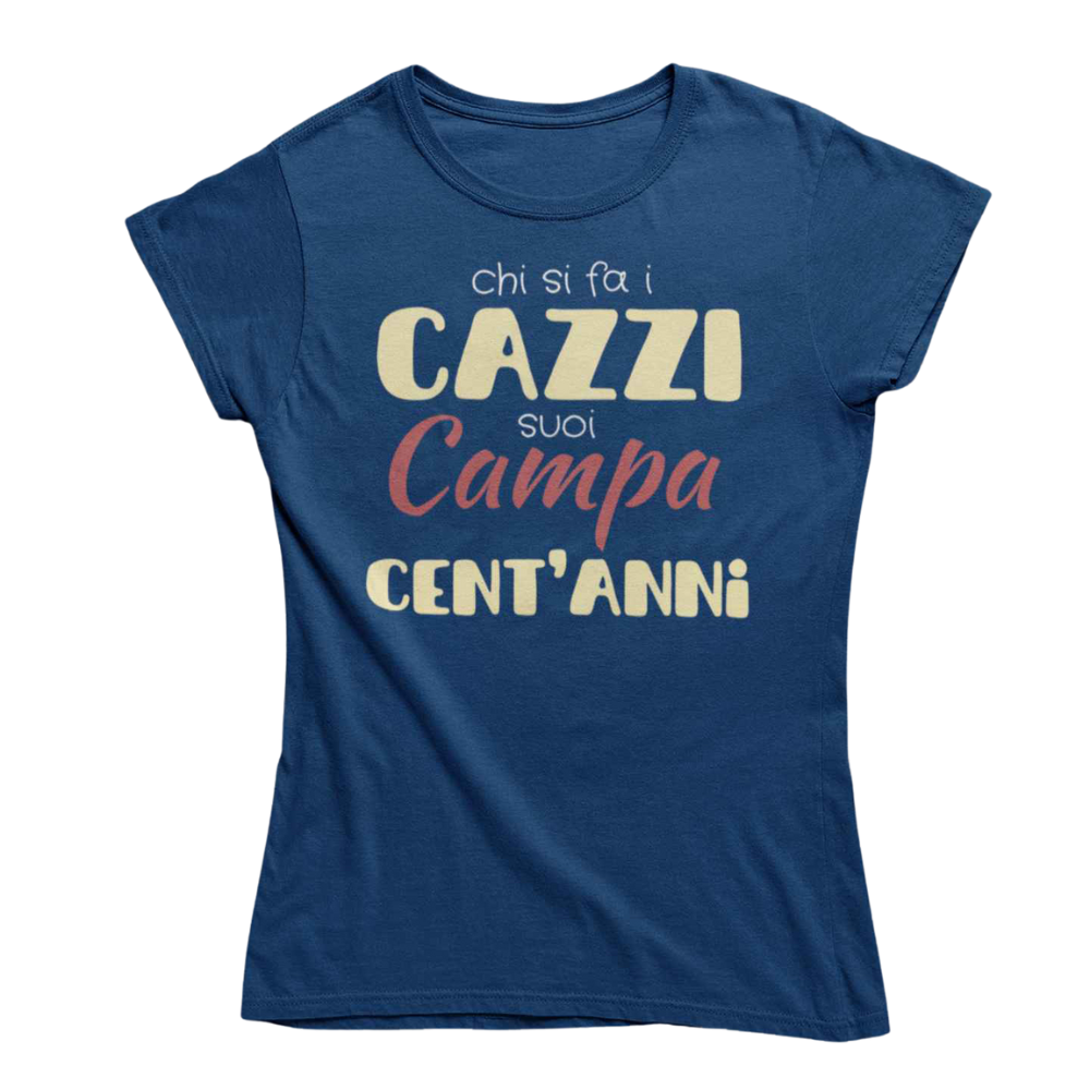 T-Shirt Donna Divertente Con Stampa Chi Si Fa I Cazzi Suoi