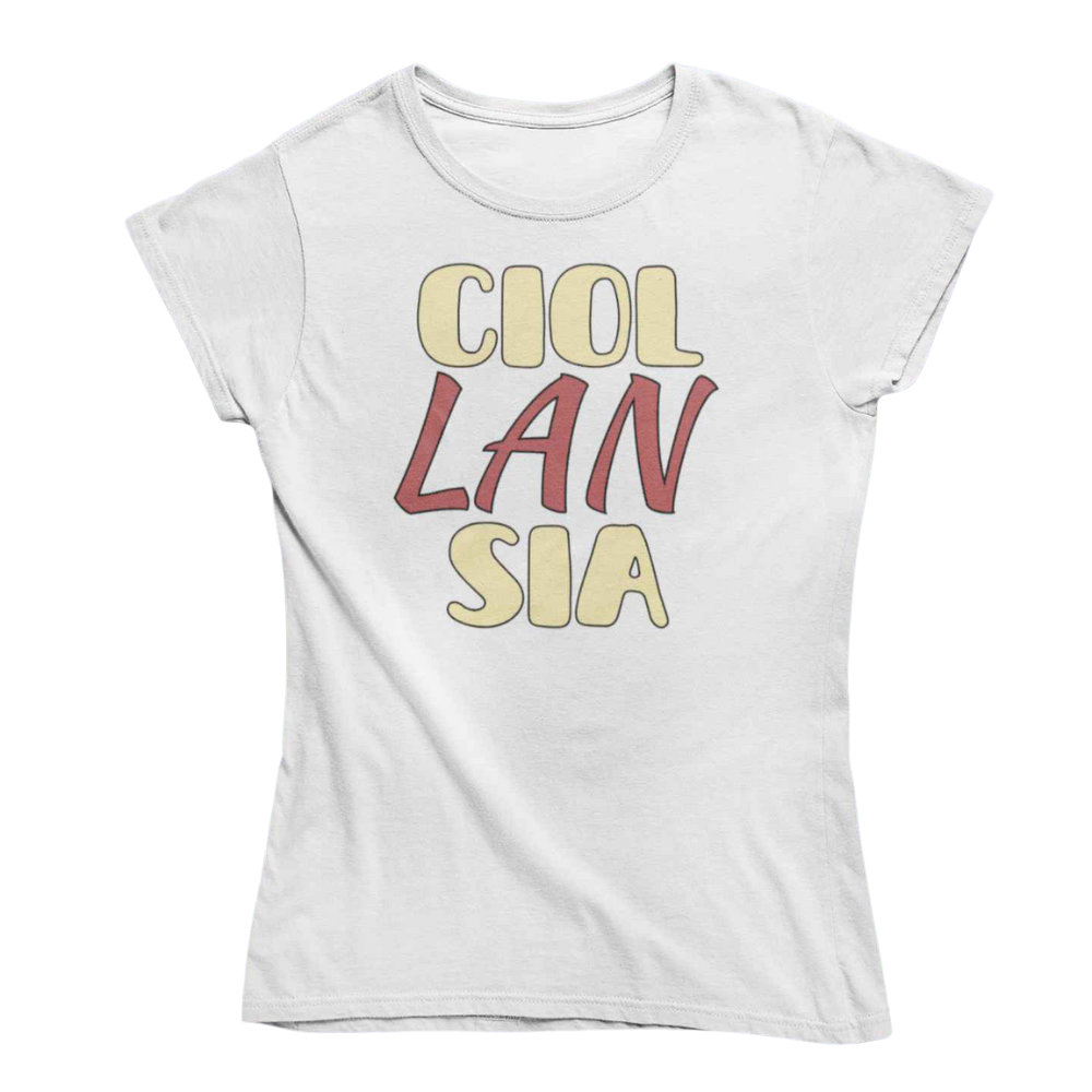 T-Shirt Donna Divertente Con Stampa Ciollansia