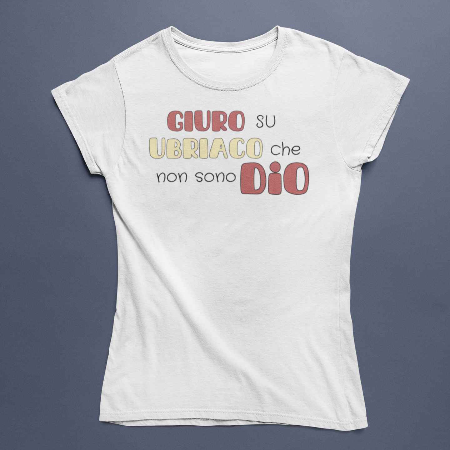 T-Shirt Uomo Divertente Con Stampa Giuro Su Ubriaco