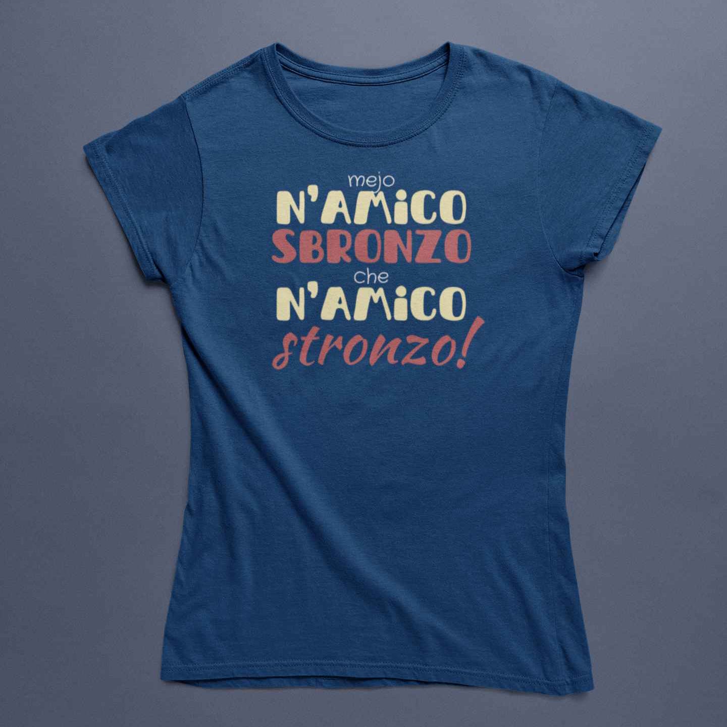 T-Shirt Uomo Divertente Con Stampa Mejo N'Amico Sbronzo