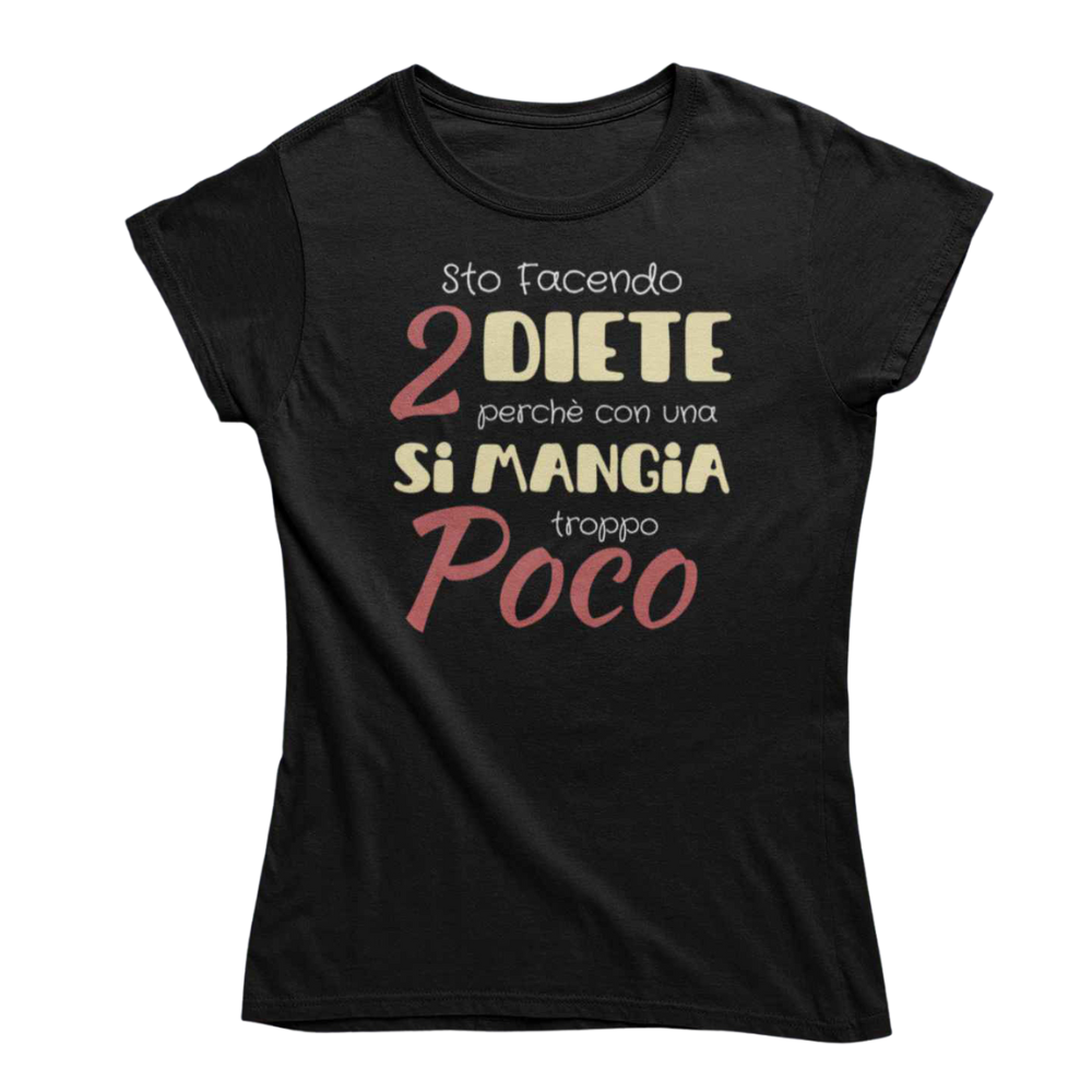 T-Shirt Uomo Divertente Con Stampa Sto Facendo 2 Diete