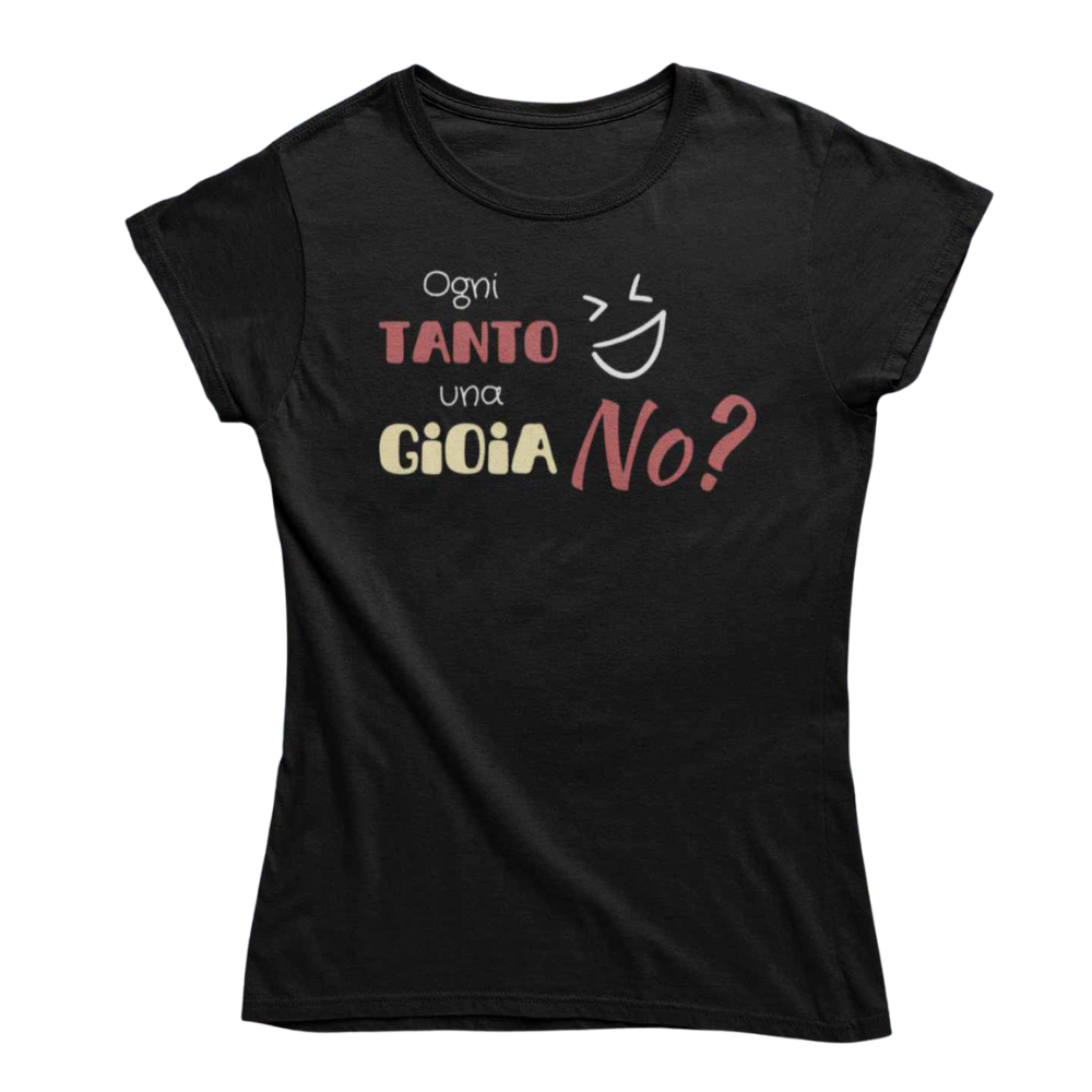 T-Shirt Uomo Divertente Con Stampa Ogni Tanto Una Gioia No?