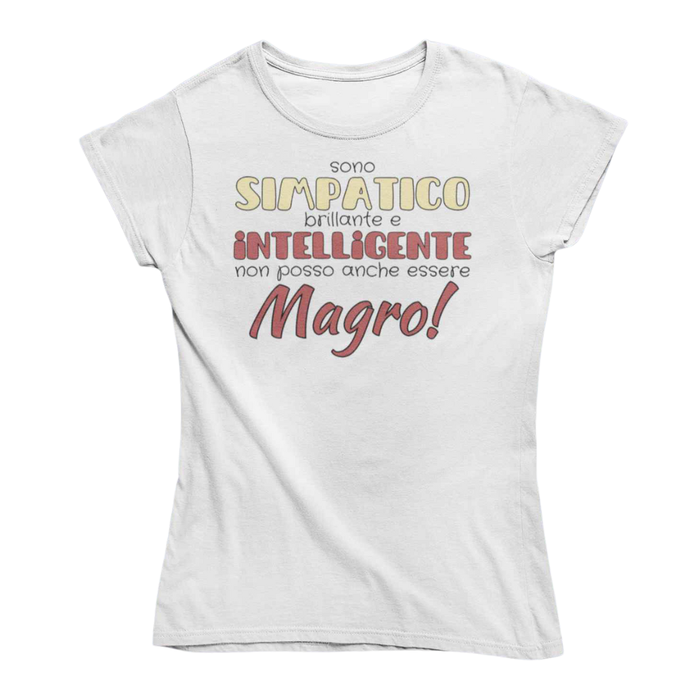 T-Shirt Uomo Divertente Con Stampa Simpatico Non Magro
