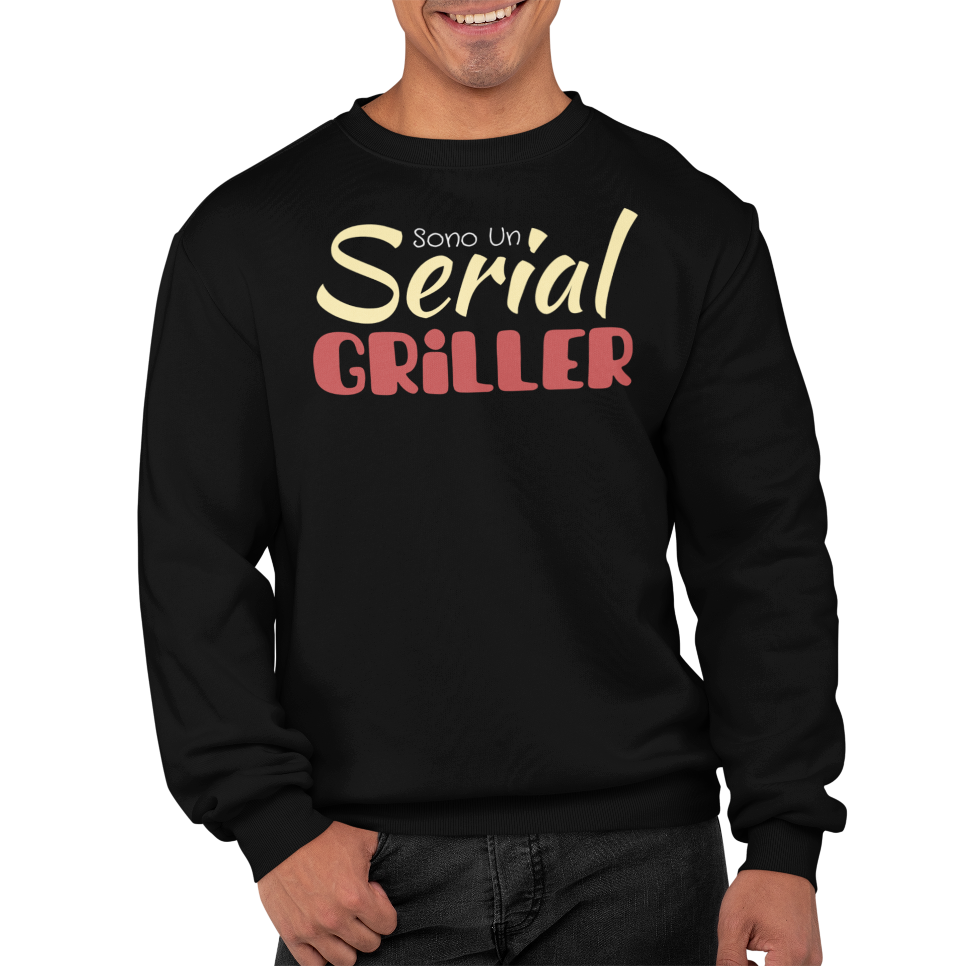 Felpa Girocollo Con Stampa Sono Un Serial Griller