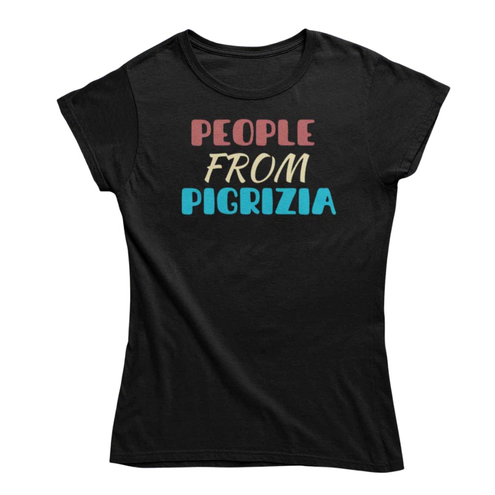 T-Shirt Donna Divertente Con Stampa People From Pigrizia