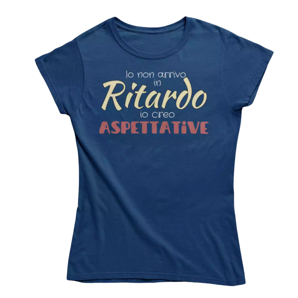 T-Shirt Donna Divertente Con Stampa Io Creo Aspettative