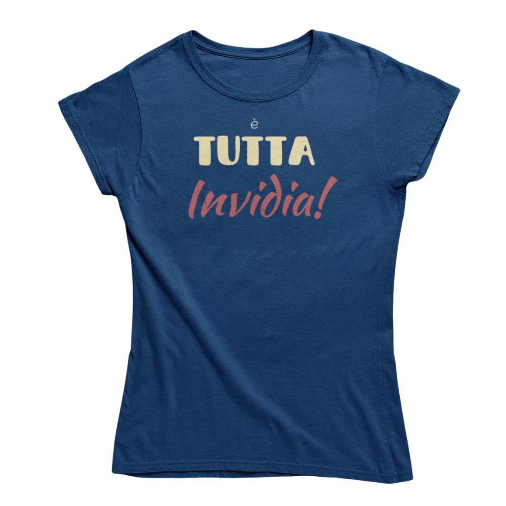 T-Shirt Uomo Divertente Con Stampa Tutta Invidia