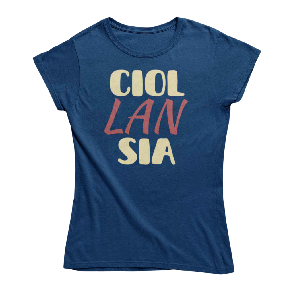 T-Shirt Donna Divertente Con Stampa Ciollansia
