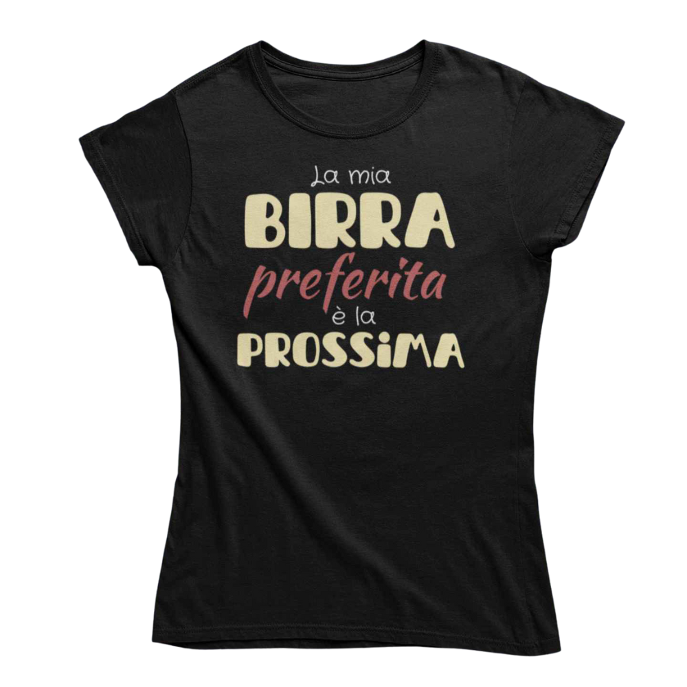 T-Shirt Donna Divertente Con Stampa Birra Prossima