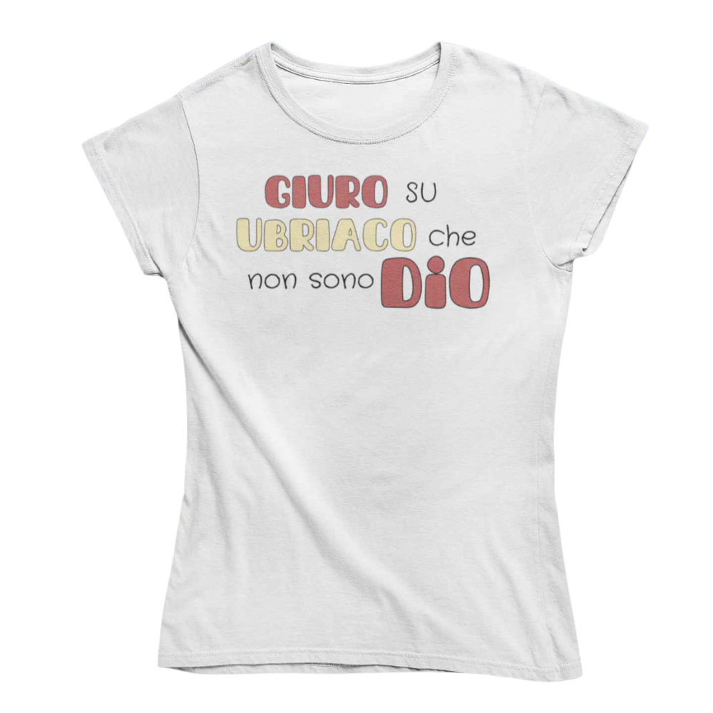 T-Shirt Uomo Divertente Con Stampa Giuro Su Ubriaco