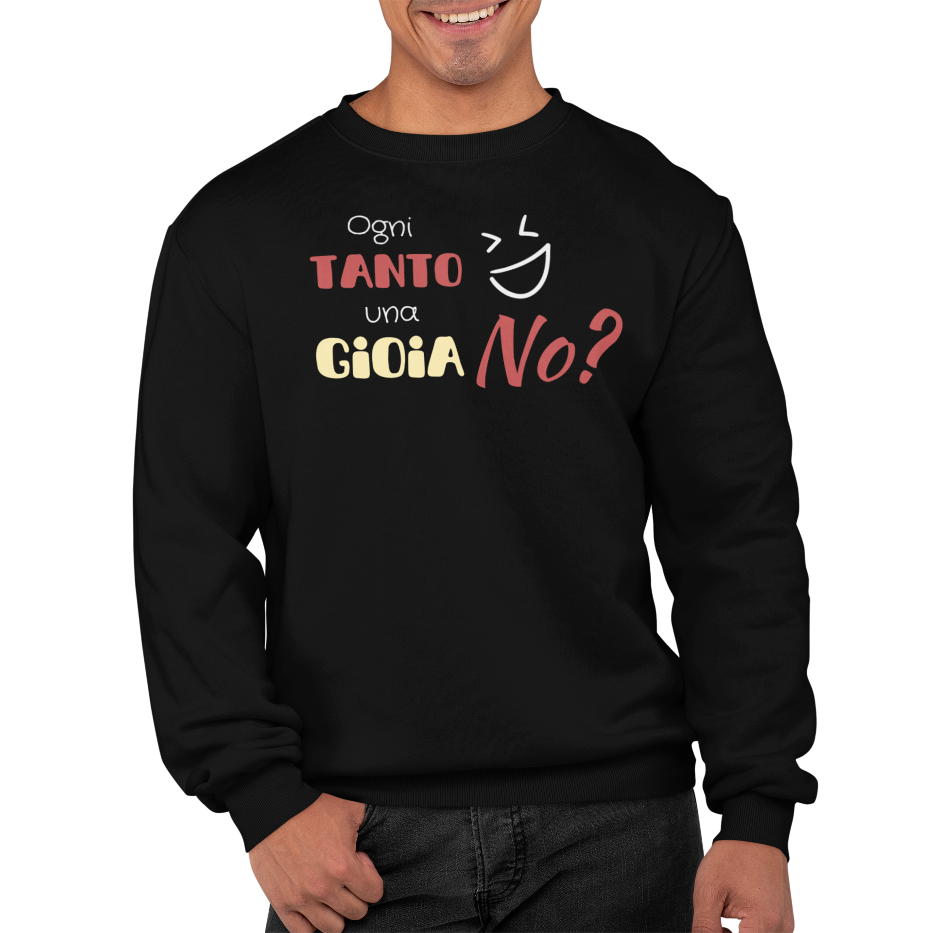 Felpa Girocollo Con Stampa Ogni Tanto Gioia
