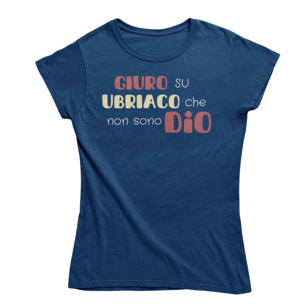 T-Shirt Uomo Divertente Con Stampa Giuro Su Ubriaco