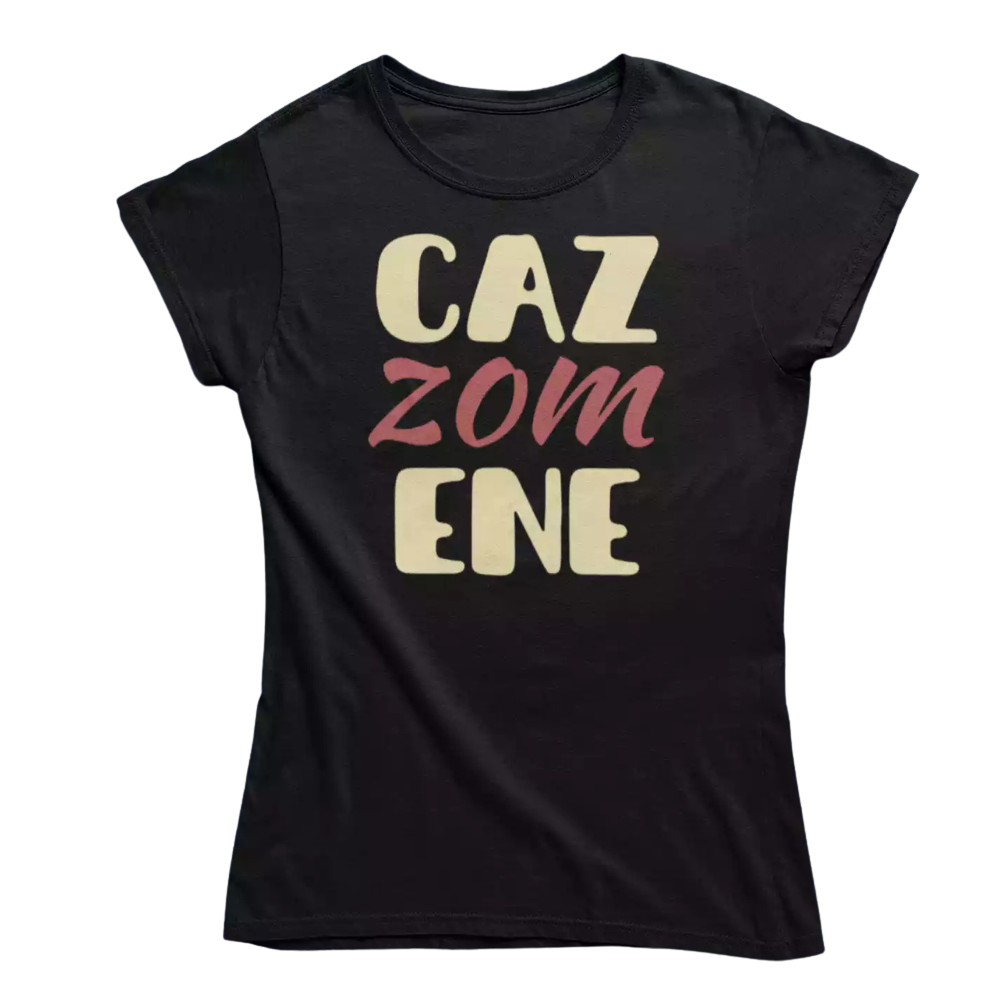 T-Shirt Donna Divertente Con Stampa Cazzomene