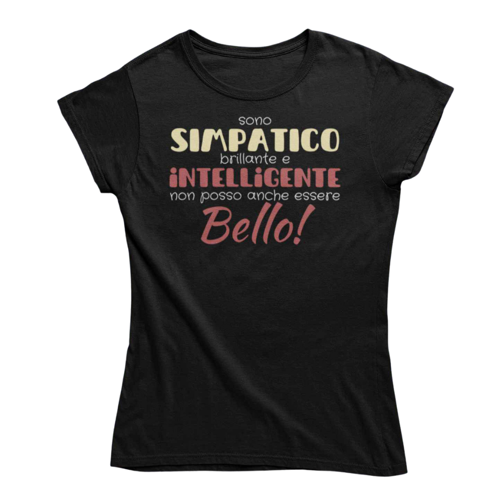 T-Shirt Uomo Divertente Con Stampa Simpatico Non Bello
