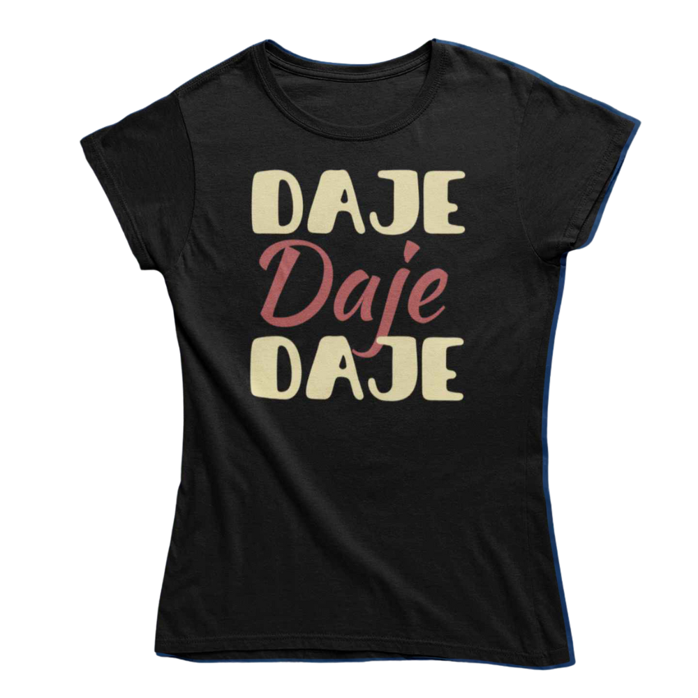 T-Shirt Donna Divertente Con Stampa Daje