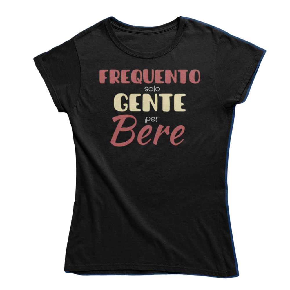 T-Shirt Uomo Divertente Con Stampa Frequento Gente