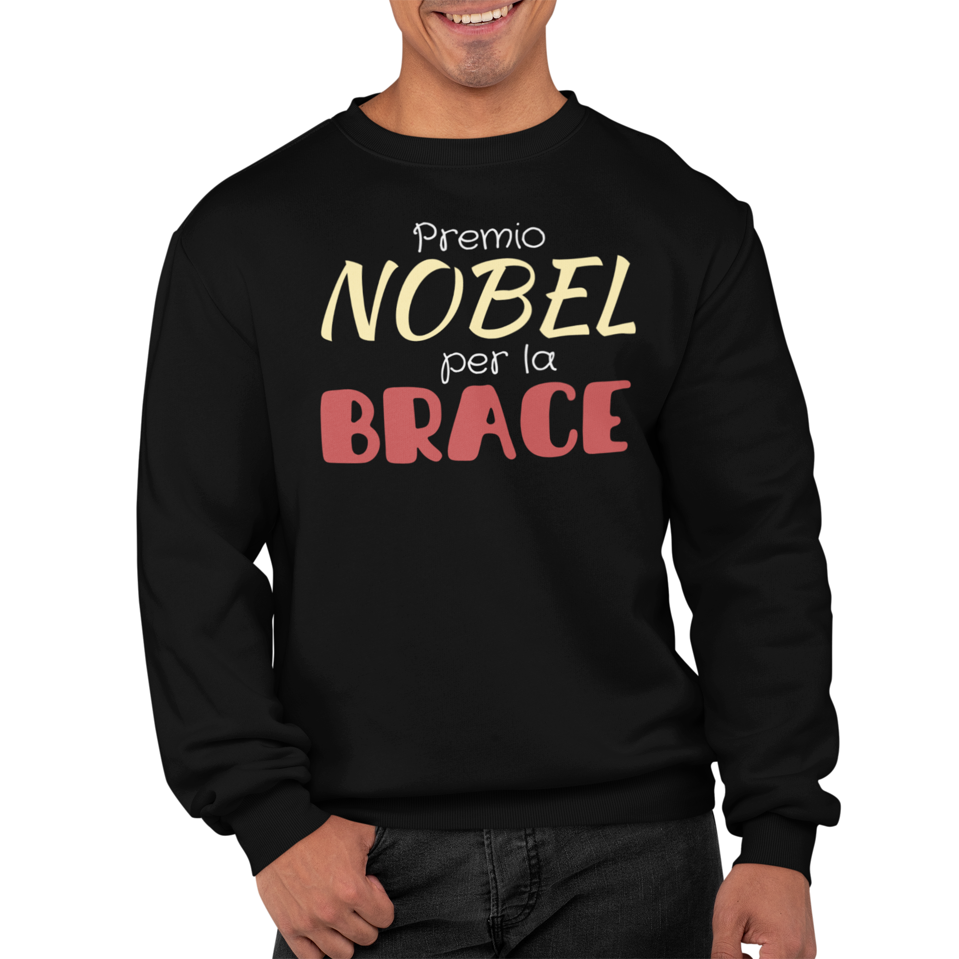Felpa Girocollo Con Stampa Premio Nobel Per La Brace