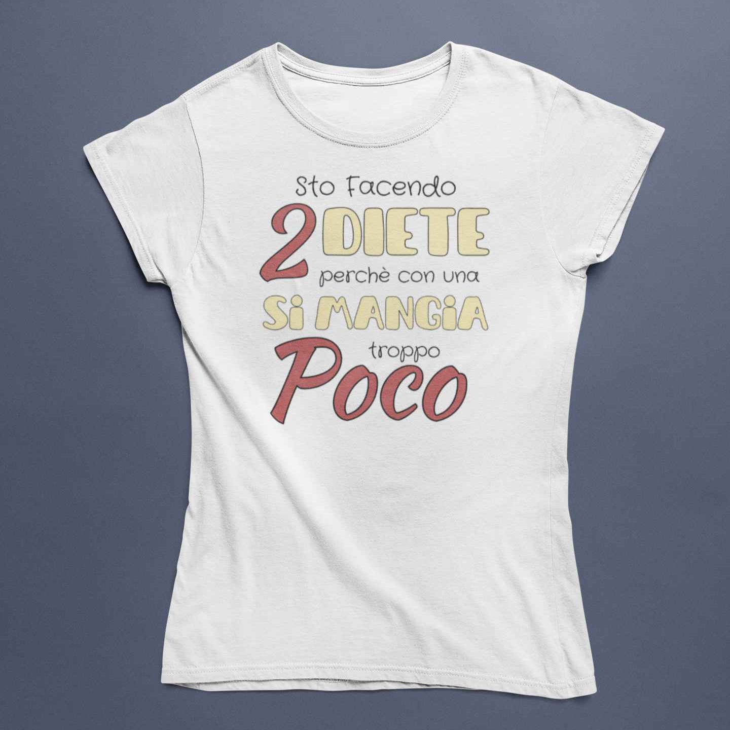 T-Shirt Unisex Divertente Con Stampa Sto Facendo 2 Diete