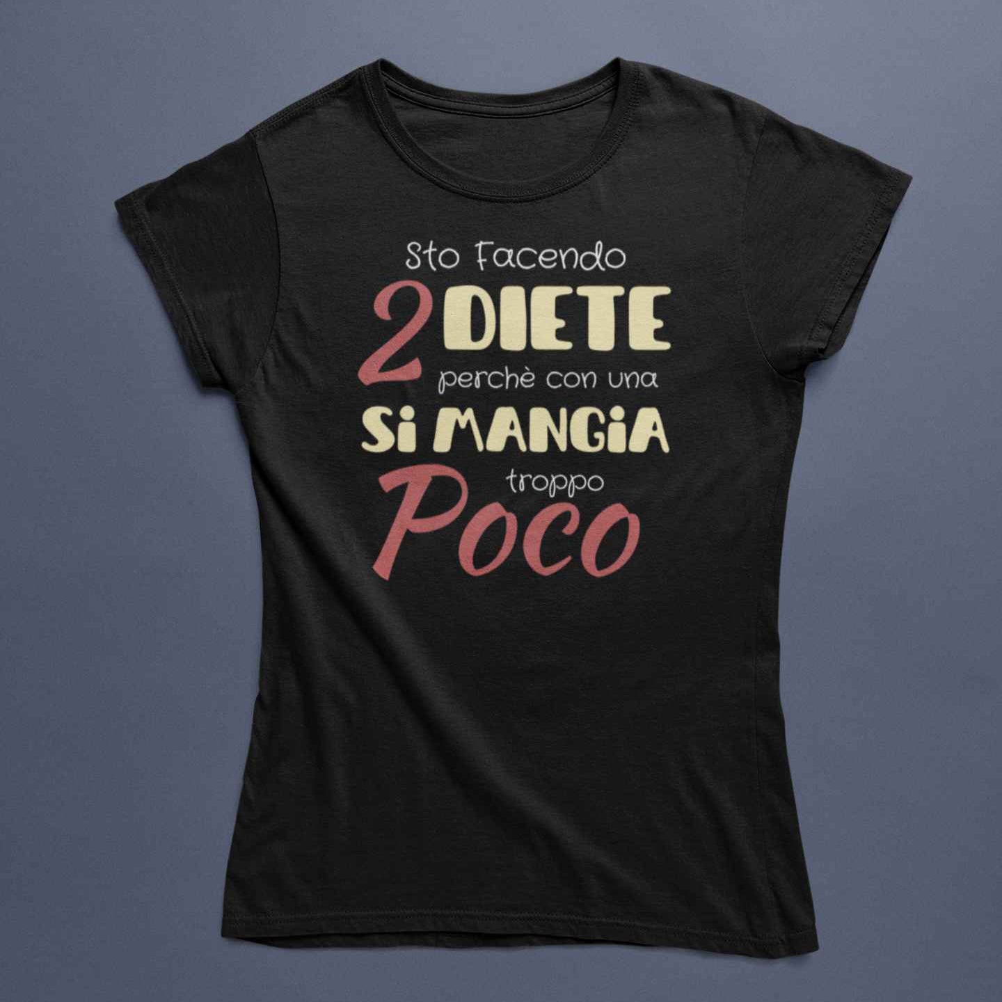 T-Shirt Unisex Divertente Con Stampa Sto Facendo 2 Diete