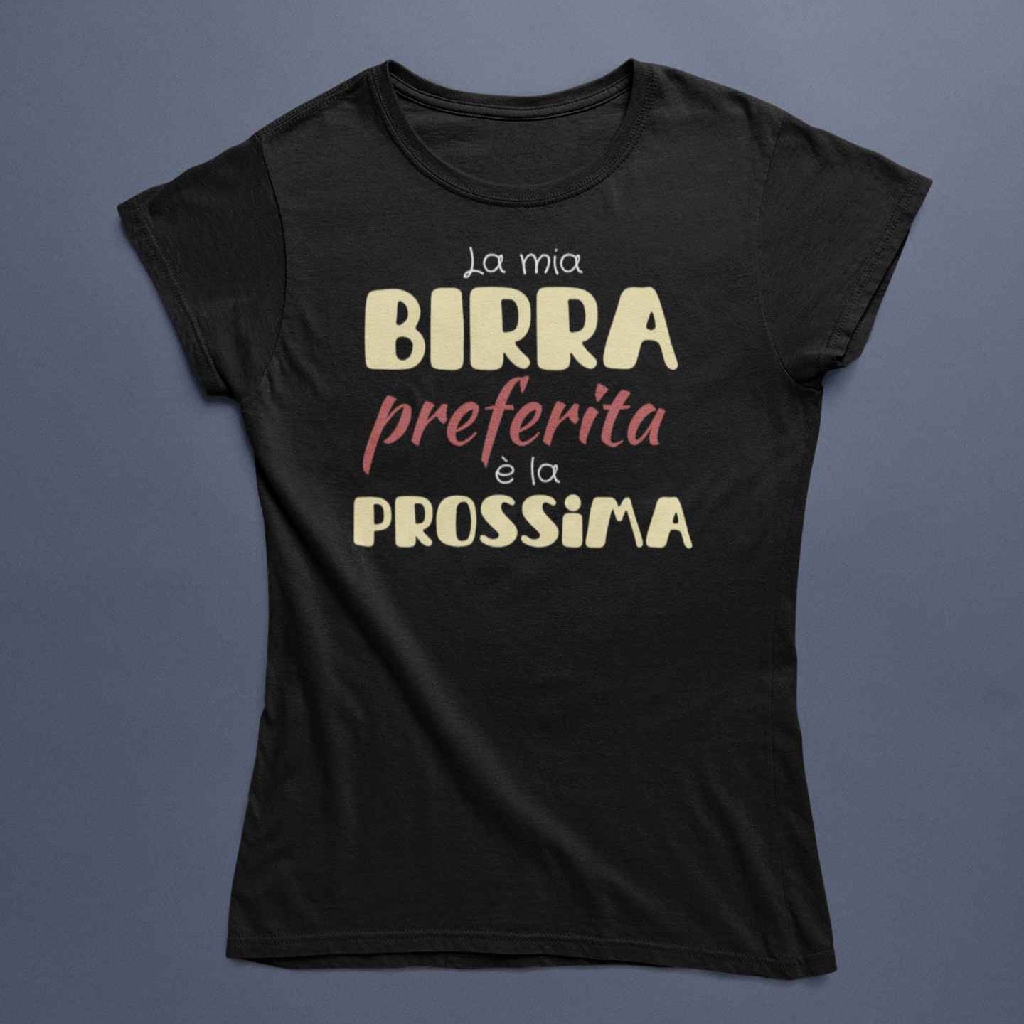 T-Shirt Divertente Con Stampa Birra Prossima