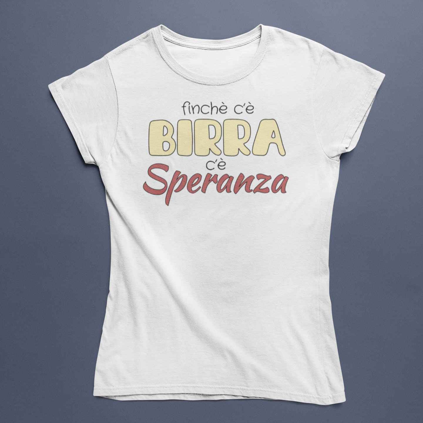 T-Shirt Unisex Divertente Con Stampa Birra Speranza