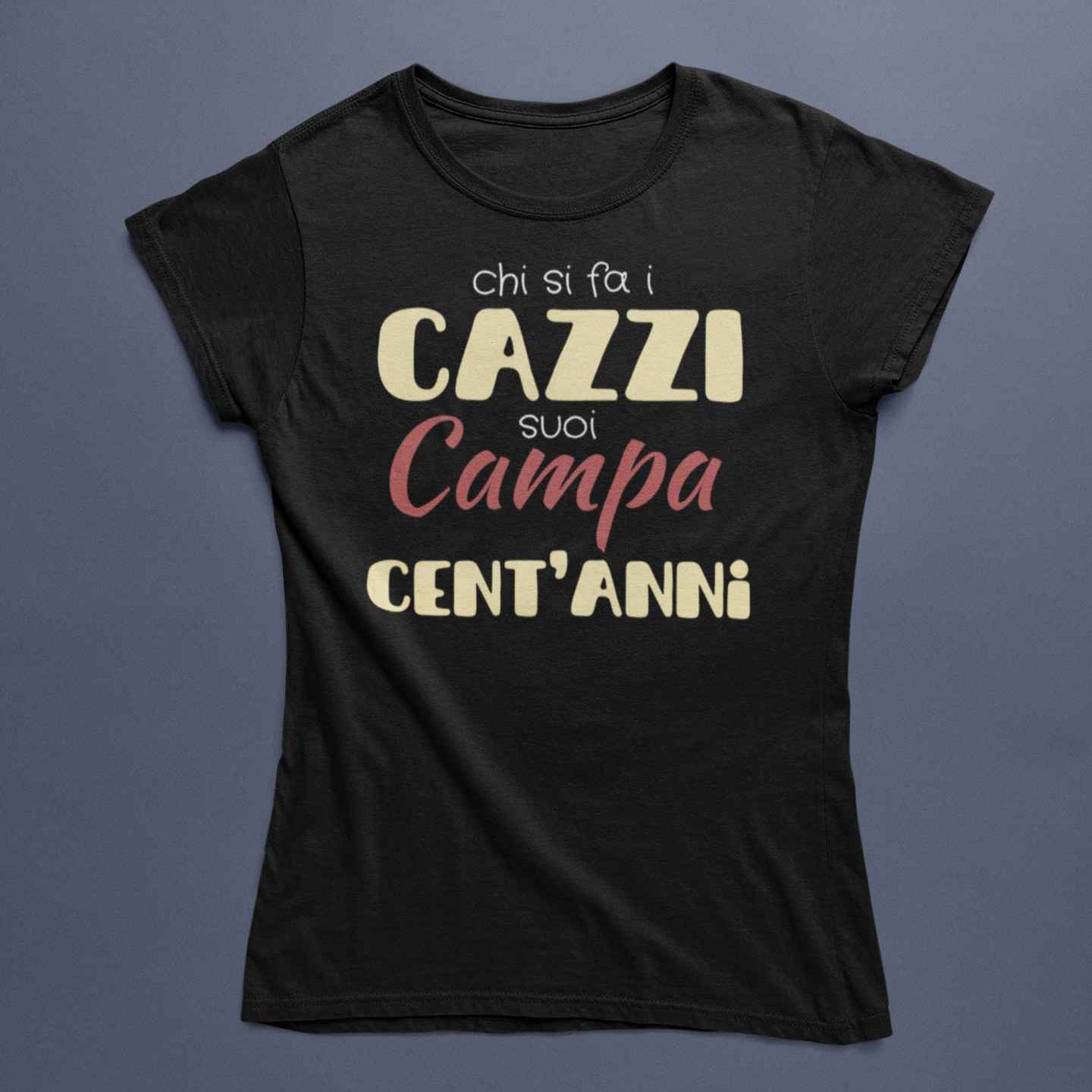 T-Shirt Divertente Con Stampa Chi Si Fa I Cazzi Suoi