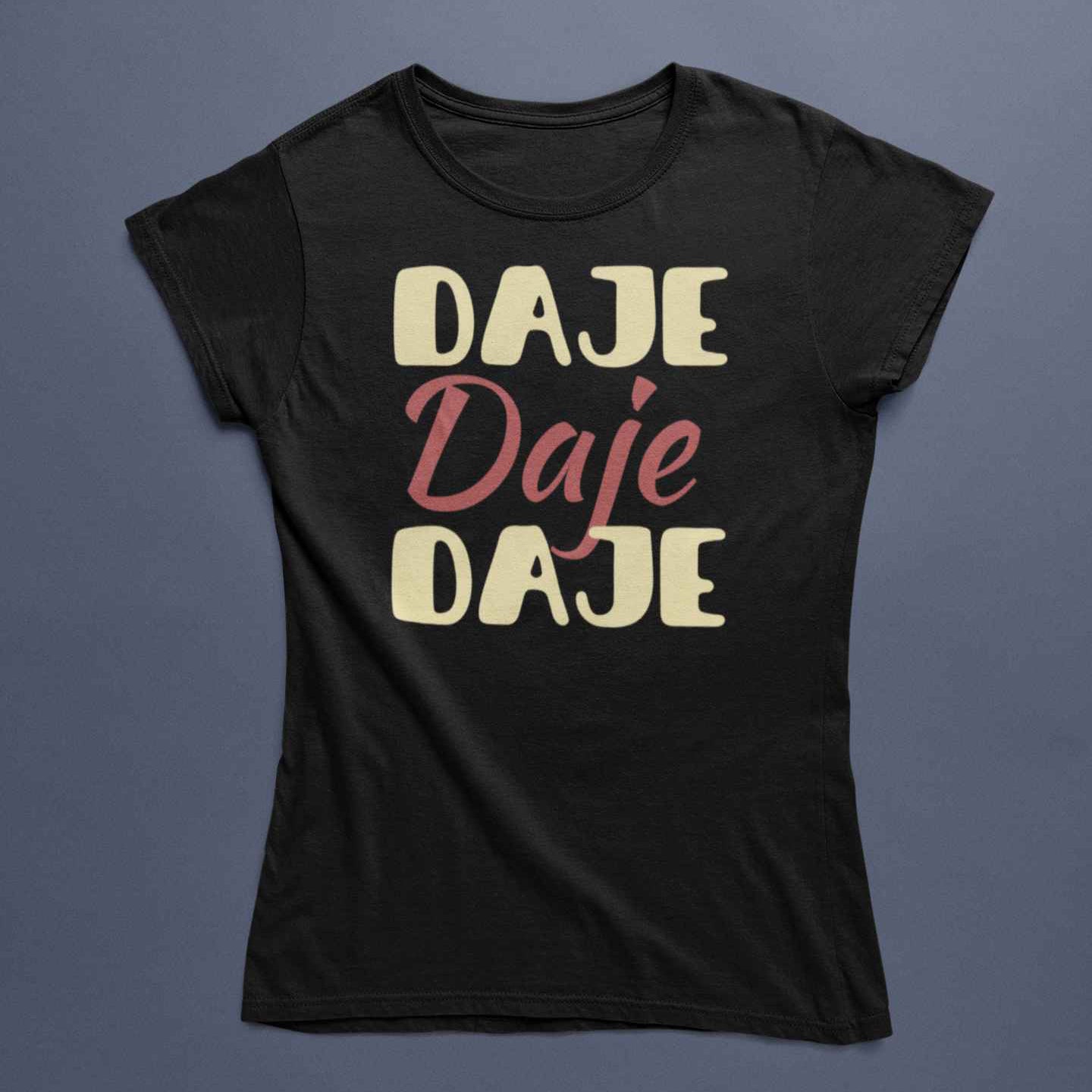 T-Shirt Divertente Con Stampa Daje