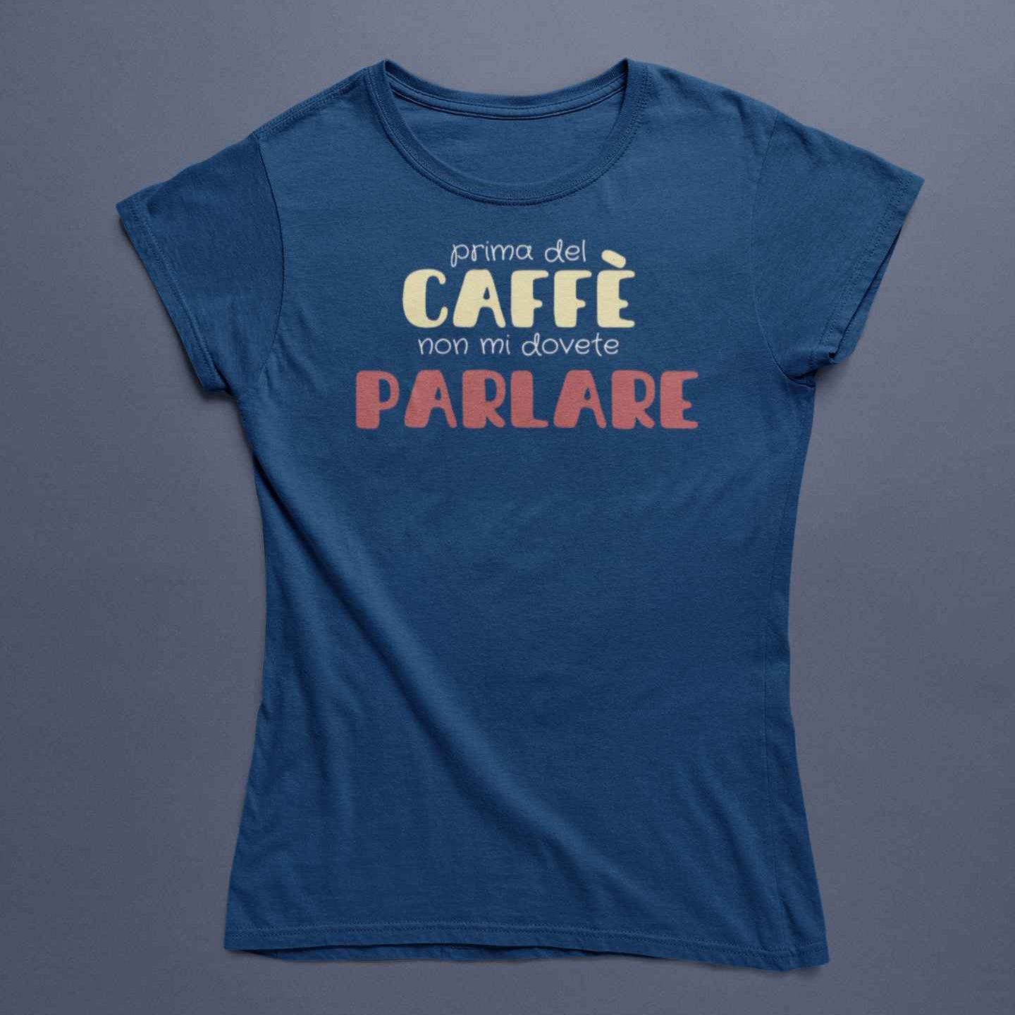 T-Shirt Unisex Divertente Con Stampa Prima Del Caffè