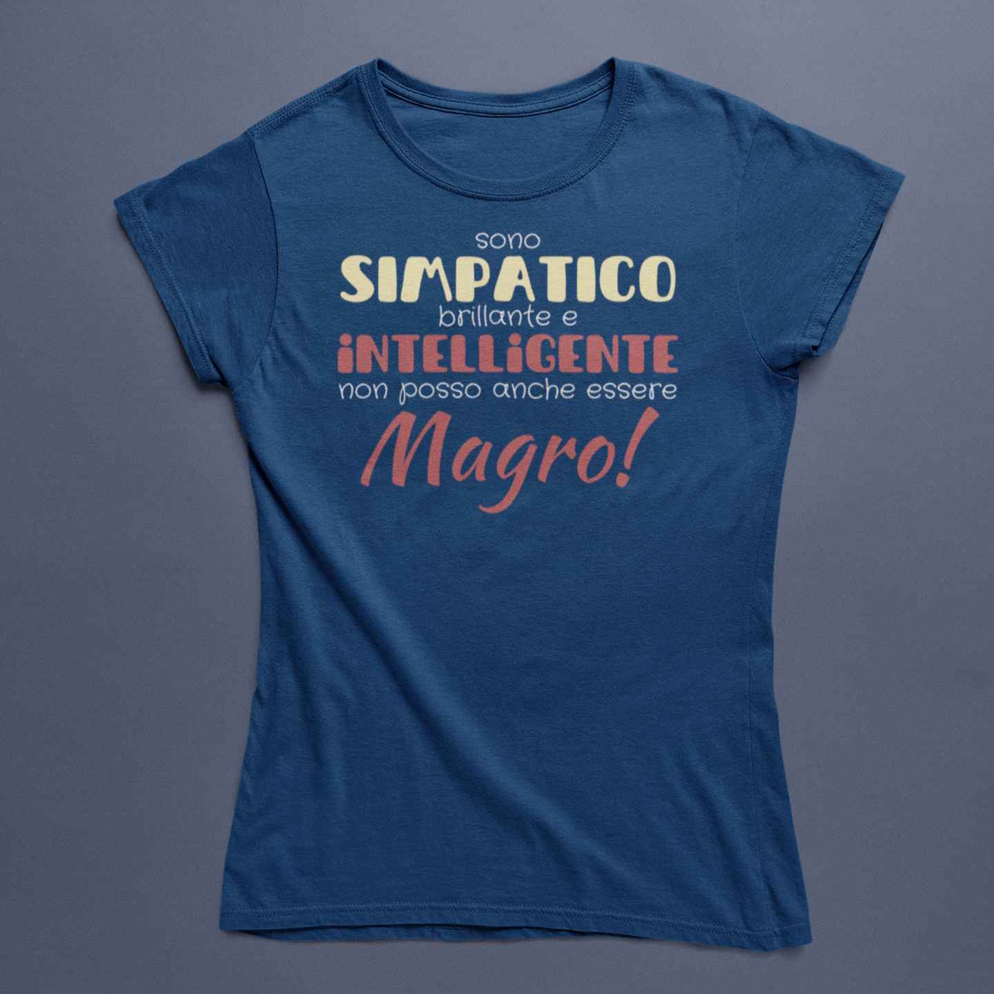 T-Shirt Unisex Divertente Con Stampa Simpatico Non Magro
