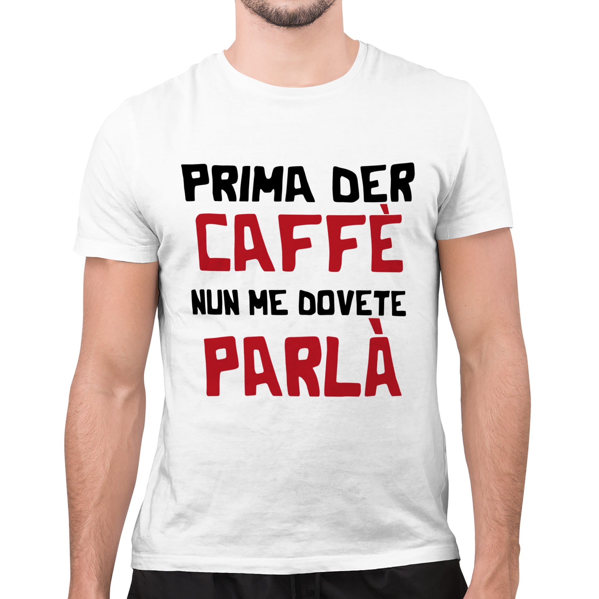 Maglietta Divertente Uomo - Grafica Irresistibile - Prima del Caffè