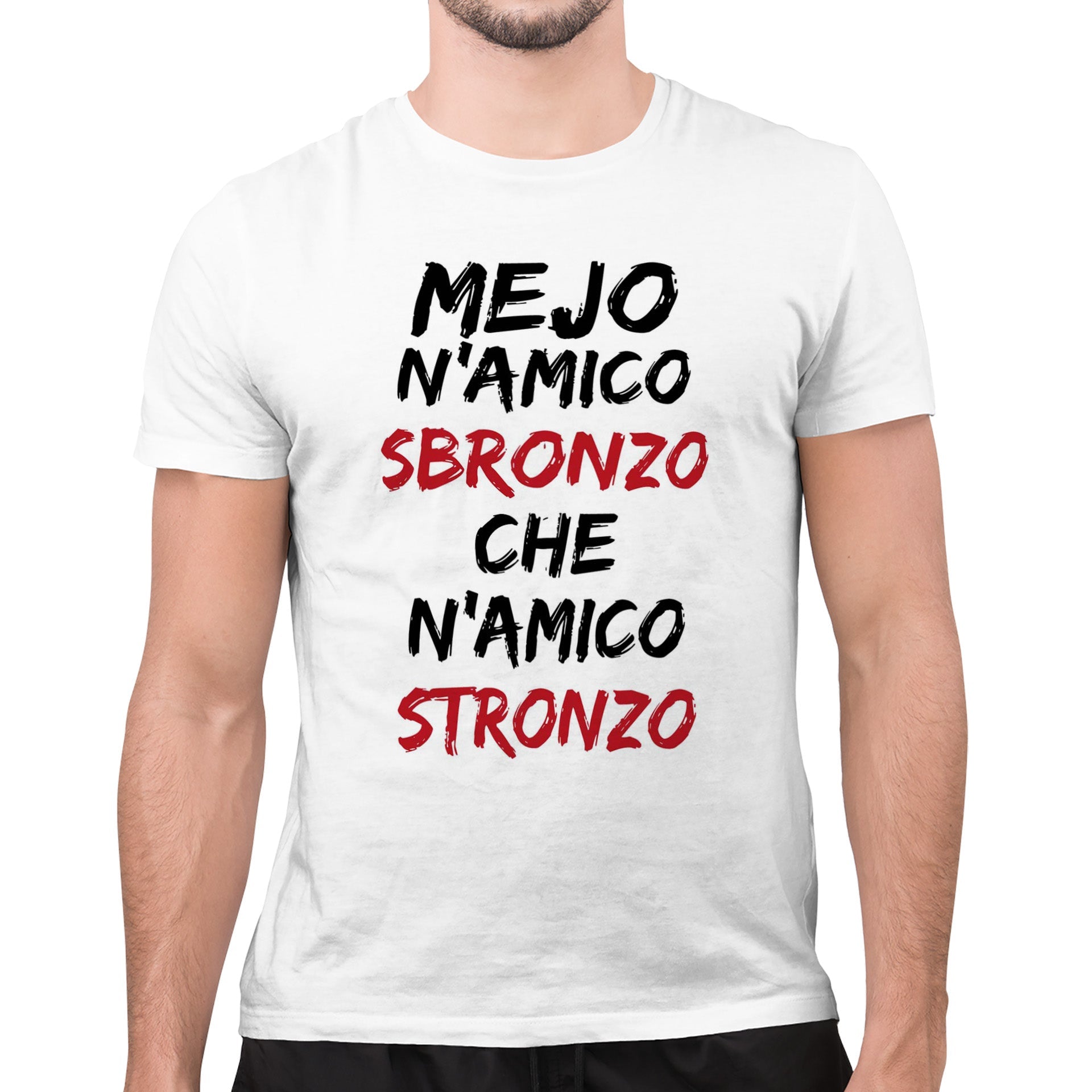Maglietta Divertente Uomo - Grafica Irriverente - Meglio Sbronzo Che…